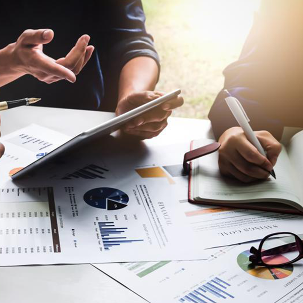 Investment papers and calculator